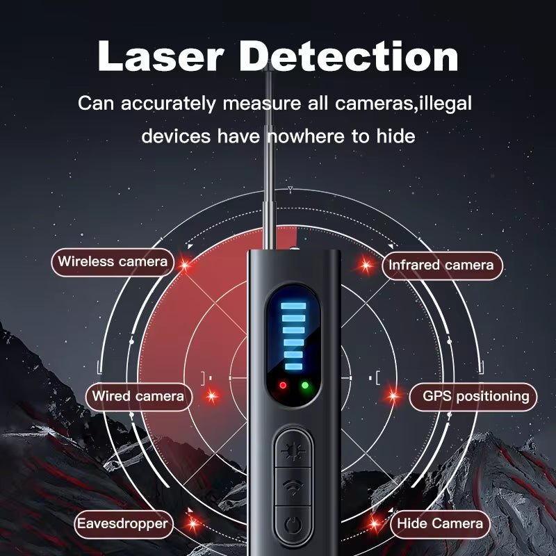 Hidden Camera Detector Anti - Spy Car GPS Tracker Listening Device Bug RF Wireless All Signal Scanner Gadget Security Protection - IKhiro Store