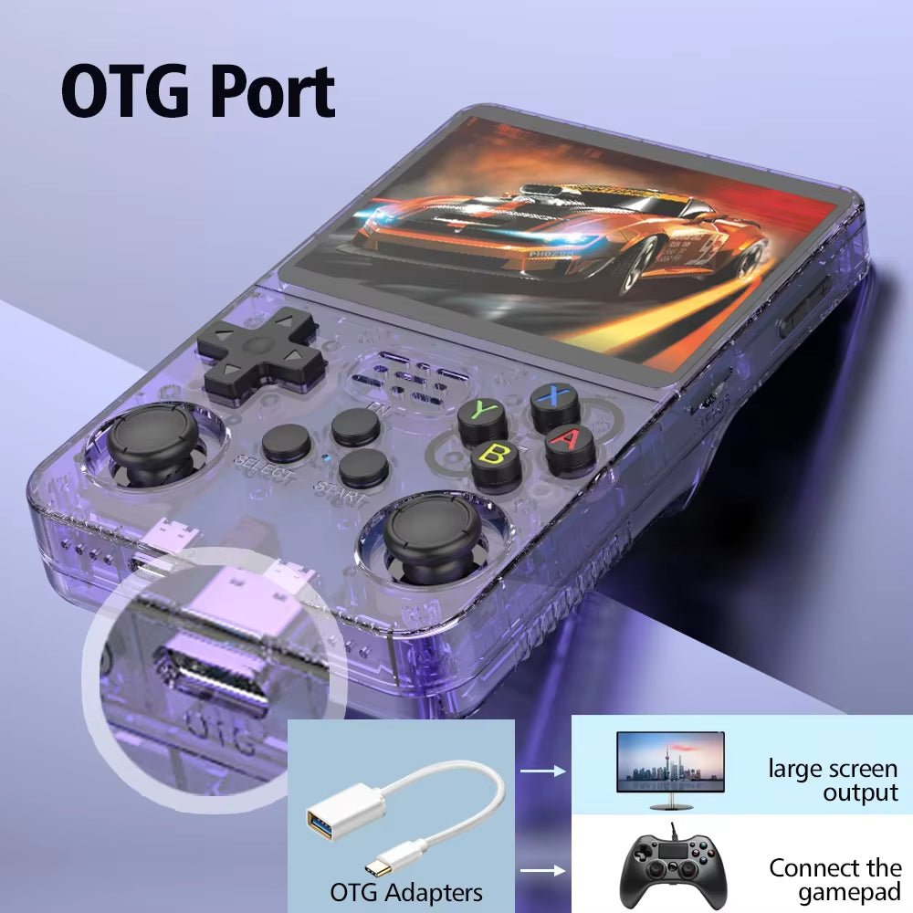 Original R36S Retro Handheld Game Console 3.5'' IPS Open Source Linux ARK OS Portable Pocket Game Player 64G 128G256GB 60K Game - IKhiro Store