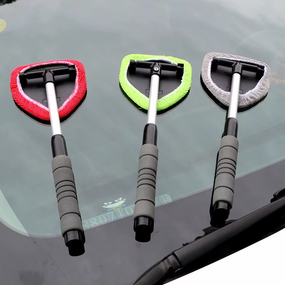 Window Scraping Mist Eliminator Microfiber Car Window Cleaner Telescopic Window Glass Cleaner Car Windshield Cleaning Brush - IKhiro Store