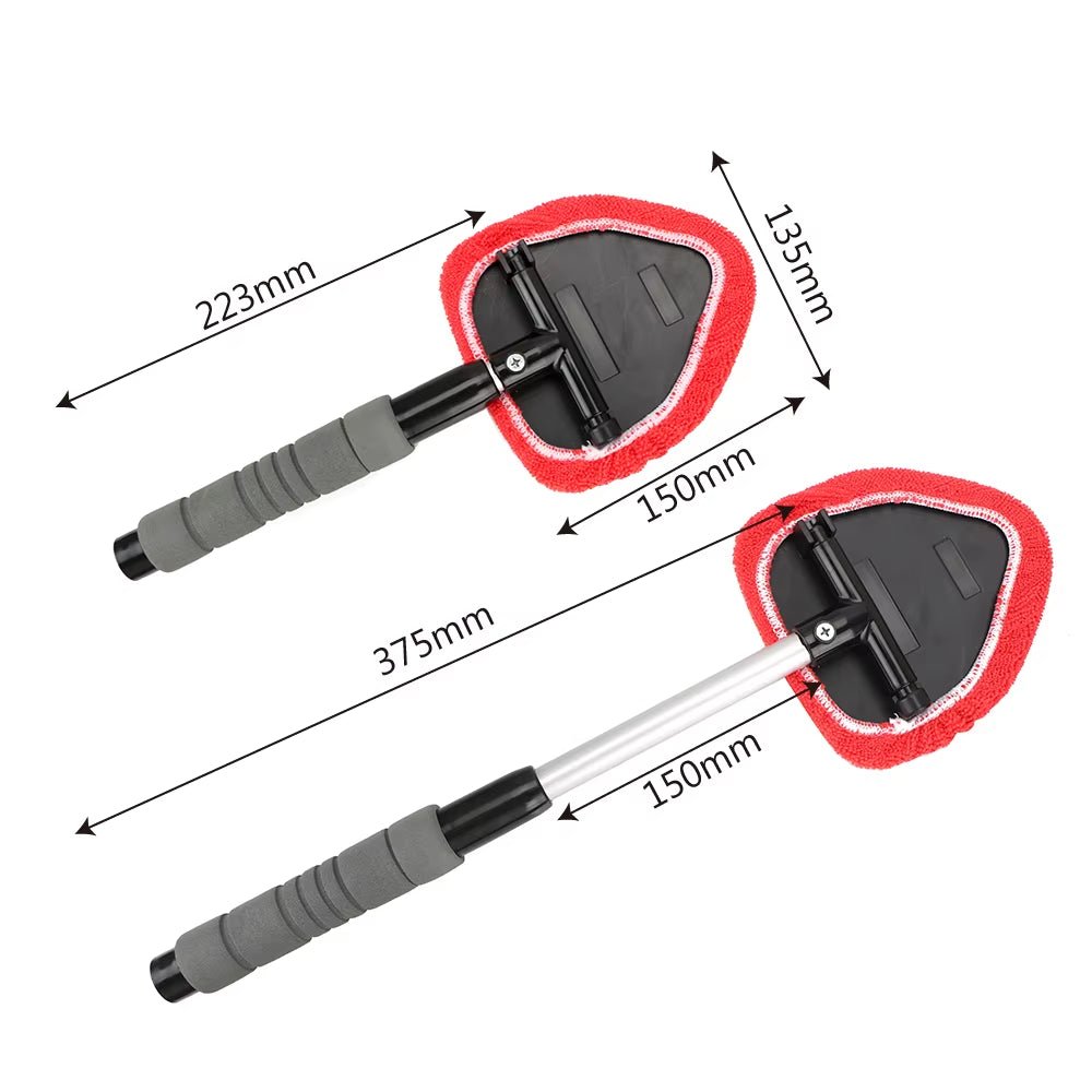 Window Scraping Mist Eliminator Microfiber Car Window Cleaner Telescopic Window Glass Cleaner Car Windshield Cleaning Brush - IKhiro Store