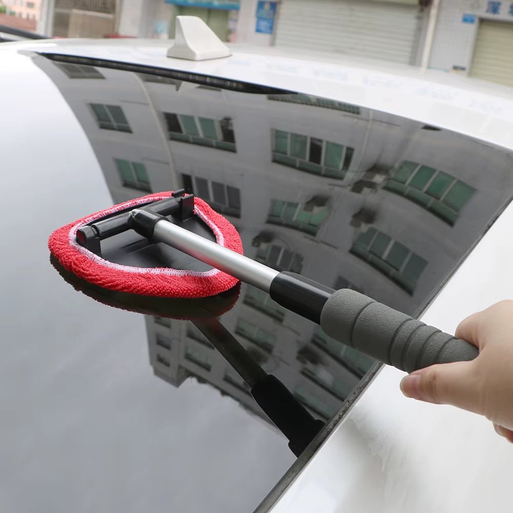Window Scraping Mist Eliminator Microfiber Car Window Cleaner Telescopic Window Glass Cleaner Car Windshield Cleaning Brush - IKhiro Store