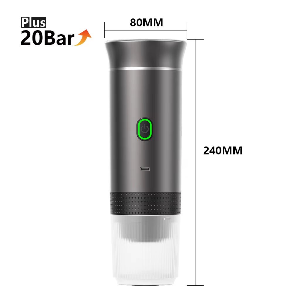 Wireless Electric Portable Espresso Coffee Machine for Car & Home Camping Coffee Maker 3 - In - 1 Capsule Powder Travel Coffee Maker - IKhiro Store