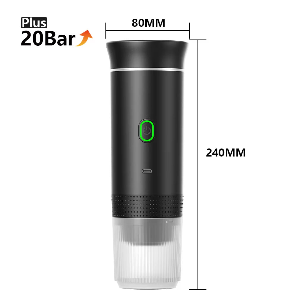 Wireless Electric Portable Espresso Coffee Machine for Car & Home Camping Coffee Maker 3 - In - 1 Capsule Powder Travel Coffee Maker - IKhiro Store