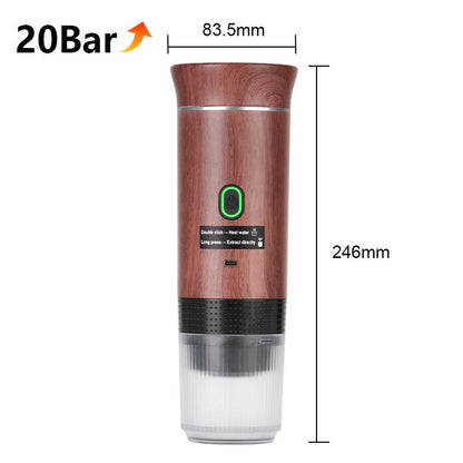 Wireless Electric Portable Espresso Coffee Machine for Car & Home Camping Coffee Maker 3 - In - 1 Capsule Powder Travel Coffee Maker - IKhiro Store
